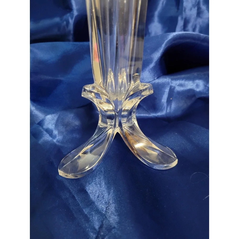 Lead Crystal Vase Cristal D'Arques Bandol pattern Three-footed Vintage France